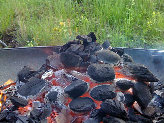 Grillbriketter utan tändvätska